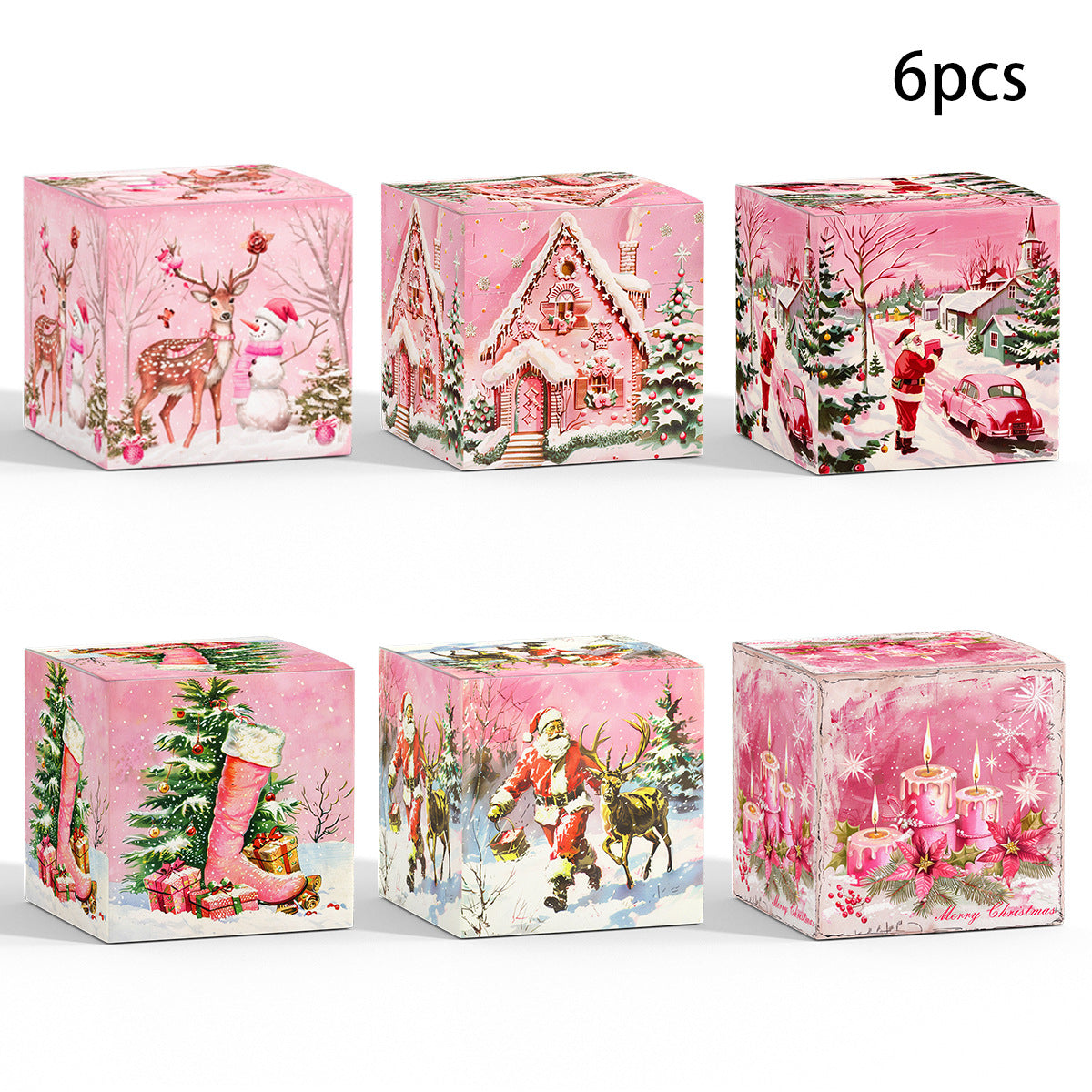 Wholesale New Pink Christmas-themed Candy Snack Packaging Party Decorations